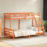 Bunk Bed without Mattress 80x200/120x200 cm Wax Brown Solid Wood 3207180