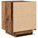ZNTS Bedside Cabinet with LED Lights Old Wood 45x40x55 cm 863057