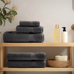 12 Piece Premium Towel Set SOLUND Anthracite 600 gsm 137571