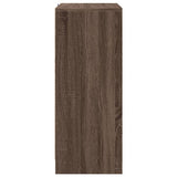 Sideboard with LED Brown Oak 77x34x85 cm Engineered Wood 852137