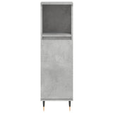 ZNTS 3 Piece Bathroom Furniture Set Concrete Grey Engineered Wood 3190295