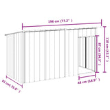 Dog House with Roof Anthracite 196x91x110 cm Galvanised Steel 172575