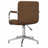 Swivel Office Chair Brown Fabric 334732