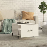 Coffee Tables with Metal Legs 2 pcs High Gloss White 50x50x40 cm 812739