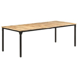 ZNTS Dining Table 220x100x76 cm Rough Mango Wood 321977