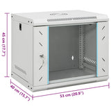 9U Wall Mounted Network Cabinet 19" IP20 53x40x45 cm 30261