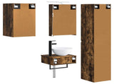 Bathroom Furniture Set 5 pcs Smoked Oak 3407243