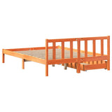Bed Frame without Mattress Wax Brown 150x200 cm King Size Solid Wood Pine 3301494