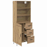 Highboard with Drawer 2 pcs Artisan Oak Engineered Wood 3415880