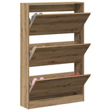 Shoe Cabinet Artisan Oak 80 x 21 x 125.5 cm Engineered Wood 869103