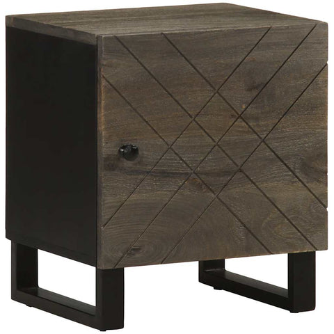 ZNTS Bedside Cabinet Black 40x33x46 cm Solid Wood Mango 4017680