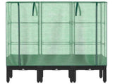 Raised Bed with Greenhouse Cover Rattan Look 120x40x140 cm 4015820