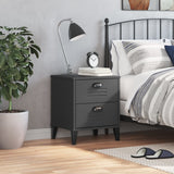 ZNTS Bedside Cabinet VIKEN Anthracite Grey Engineered Wood 374910