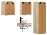 Bathroom Furniture Set 5 pcs Sonoma Oak 3407241