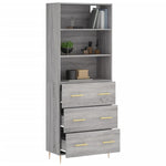 Highboard Grey Sonoma 69.5x34x180 cm Engineered Wood 3189371