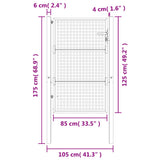 Garden Gate Anthracite 100x125 cm Steel 154561