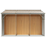 Garden Shed Light Brown 277x279x179 cm Galvanised Steel 3188299