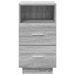 ZNTS Bedside Cabinet with 2 Drawers Grey Sonoma 36x36x68 cm 858588