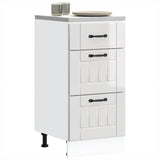 Kitchen Base Cabinet "Lucca" High Gloss White Engineered Wood 854232