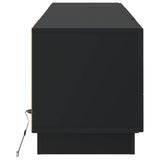 LED TV Cabinet Black Engineered Wood 897346