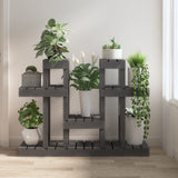 Plant Stand Grey 104.5x25x77.5 cm Solid Wood Pine 822099