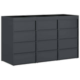 Wheelie Bin Storage for 3 Bins Anthracite 204 x 77.5 x 121.5 cm 3394774