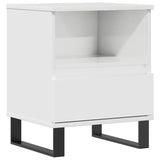 Bedside Cabinet High Gloss White 40x35x50 cm Engineered Wood 830640
