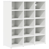 Shoe Cabinet 77.5 x 30 x 83.5 cm Engineered Wood White 808720