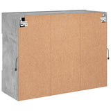 TV Wall Cabinet with LED Lights Concrete Grey 78,5x30x60,5 cm 837102