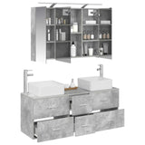 Bathroom Furniture Set 4 pcs Concrete Grey 3406778