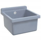 Sink Washbasin for Wall Mounting Grey 40x40x24 cm Resin 4002796