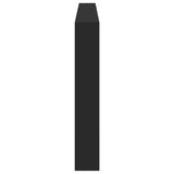 Headboard Cabinet with LED Black 220x17x102 cm 839225