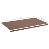 Replacement Fabric for Awning Brown 6x3.5 m 311984