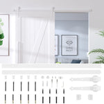 ZNTS Sliding Door Hardware Kit 200 cm Steel White 151702