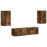 TV Cabinet Set 4 pcs Smoked Oak Engineered Wood 3409155
