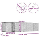 Dog Cage Silver 800 x 200 x 200 cm Galvanised Steel 3368313