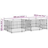Outdoor Dog Kennel Steel 7.51 m 3124664