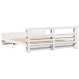 Bed Frame with Headboard without Mattress White 180x200 cm Super King 3306028