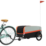 Bike Trailer Black and Orange 45 kg Iron 94061
