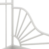 Extendable Bed Frame White Powder-coated metal Single 324741