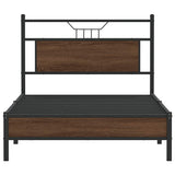 Bed Frame without Mattress Brown Oak 100x200 cm Engineered Wood 4106993