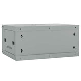 Network Cabinet with Storage Grey 60 x 35 x 28 cm Steel 42017633