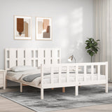 Bed Frame without Mattress White 160x200 cm Solid Wood Pine 3192242