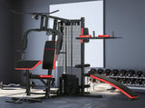 Multi Gym Workout, Weight Machine with 65kg Weight Stack, Sit Up Bench, Push Up Stand, Dip T3398P349238