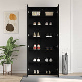 Shoe Cabinet with Door Black 80 x 35.5 x 180 cm Engineered wood 3333845