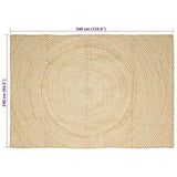 Area Rugs White 240 x 340 cm Jute 42010728
