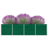 Raised Garden Bed 320x40x77 cm Galvanised Steel Green 47049