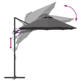 Umbrella Anthracite 372 x 198 x 243 cm Polyester and Aluminium 42003377