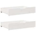 ZNTS Under-Bed Drawers 2 pcs White 80x55x17 cm Solid Wood Pine 850930