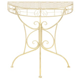 ZNTS Side Table Vintage Style Half Round Metal 72x36x74 cm Gold 245930